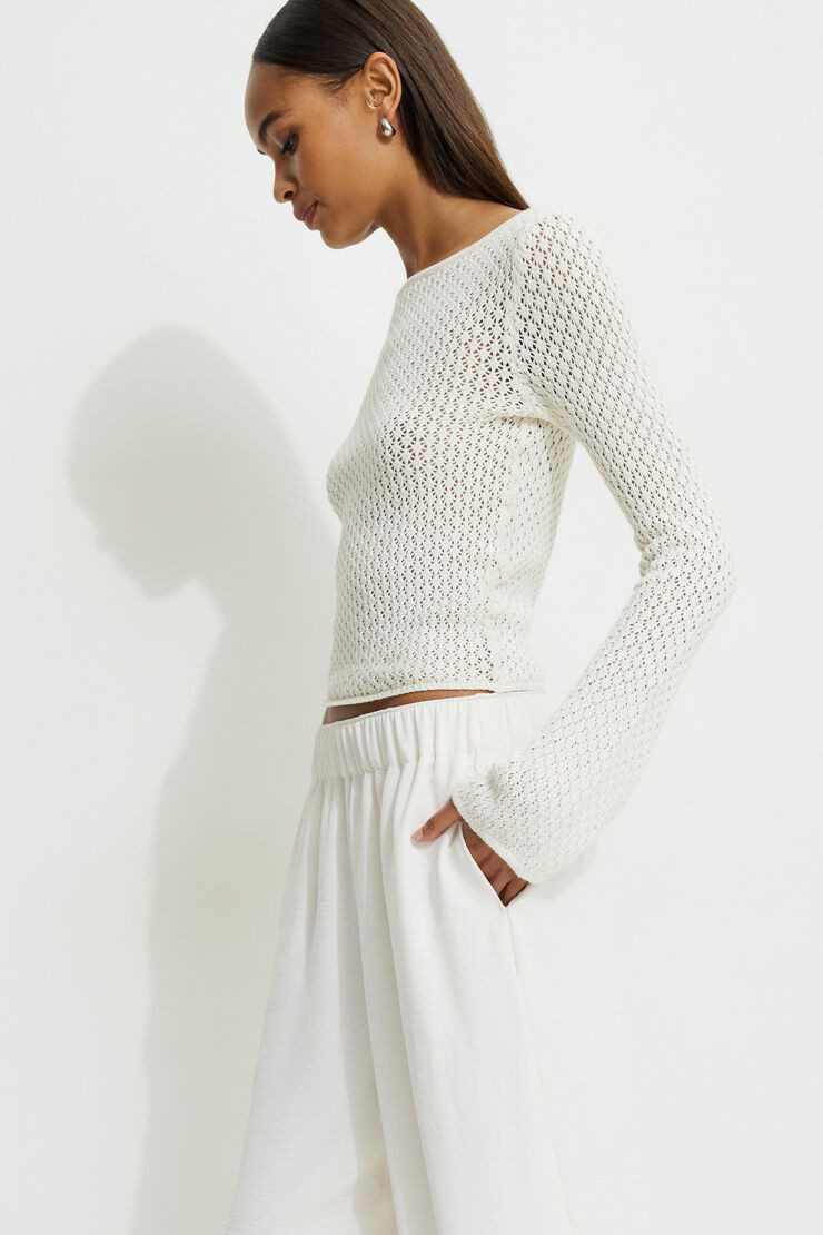 Carlina Crocheted Sweater | Dynamite Clothing