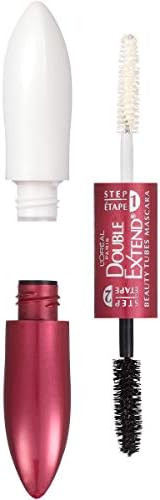L'Oreal Paris Makeup Double Extend Beauty Tubes Lengthening 2 Step Mascara, Black, 1 Tube | Amazon (US)