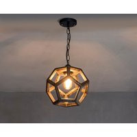 Wood Geometric Pendant Light, Hanging Lighting, Lamp, Ceiling Wooden Pendant Wood Chandelier | Etsy (US)