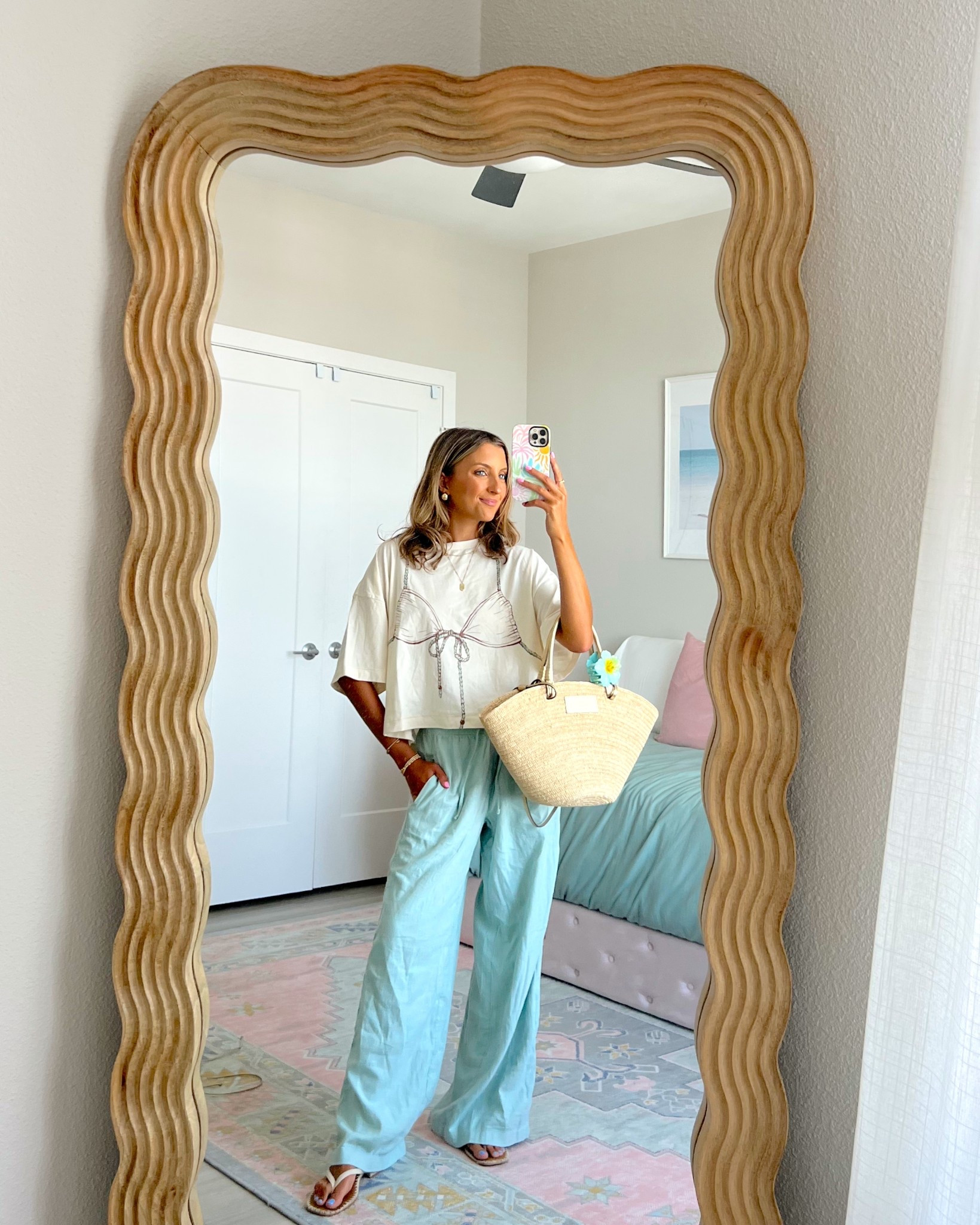 spring outfit idea from American eagle 💐💕 wearing a size XS use code EXTRA35 for an extra 35% off your purchase 