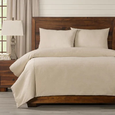 Cream & Black Stripe Cotton Blend Duvet Cover Set | Wayfair North America