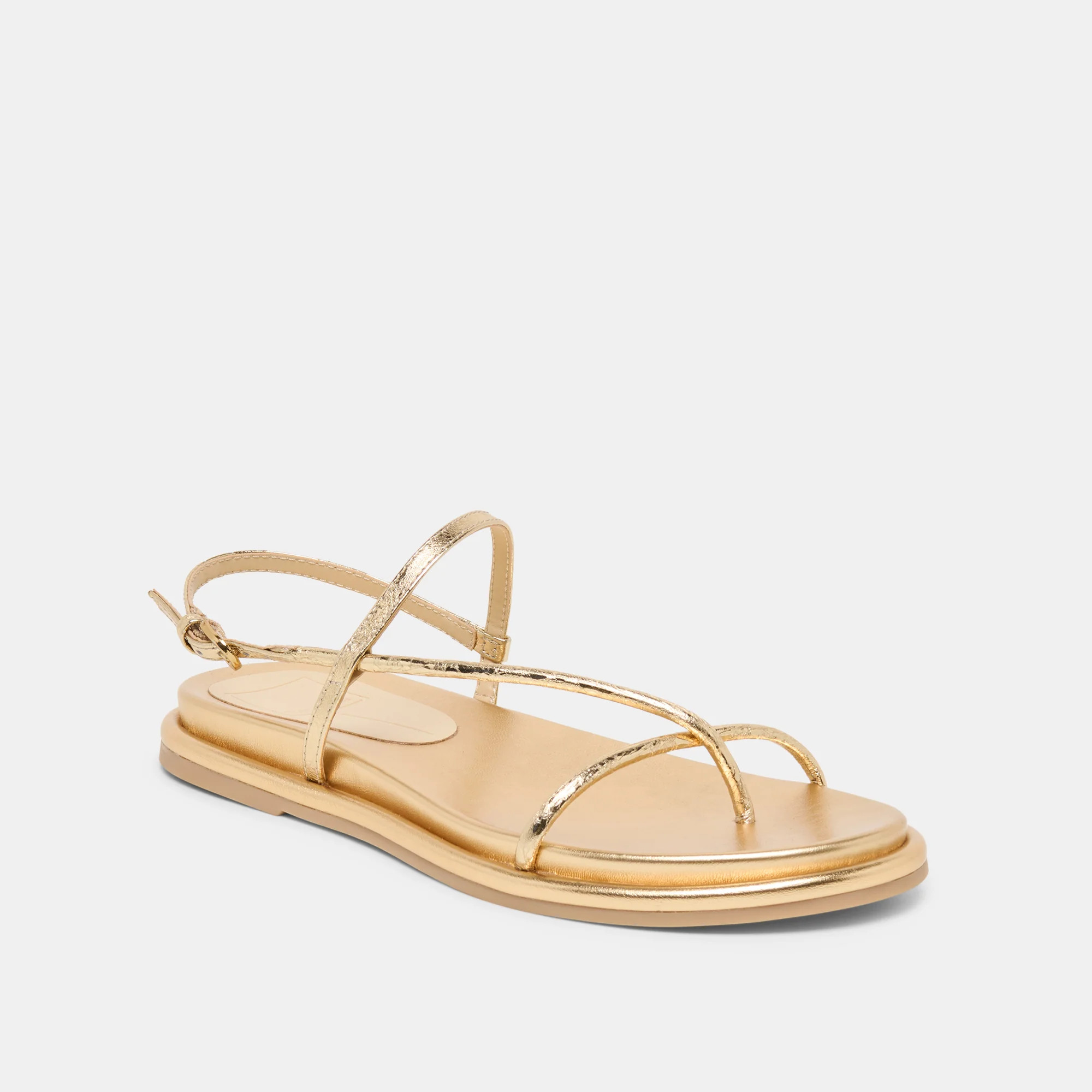 Dom Gold Distressed Leather Sandals | Dolce Vita | DolceVita.com