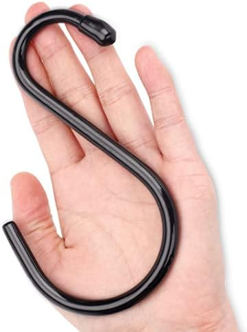 12 Pack Heavy Duty Large S Hooks, Rust-Free 5-1/2 inch S Hooks Hanger, Non Slip All-Purpose S Hoo... | Amazon (US)