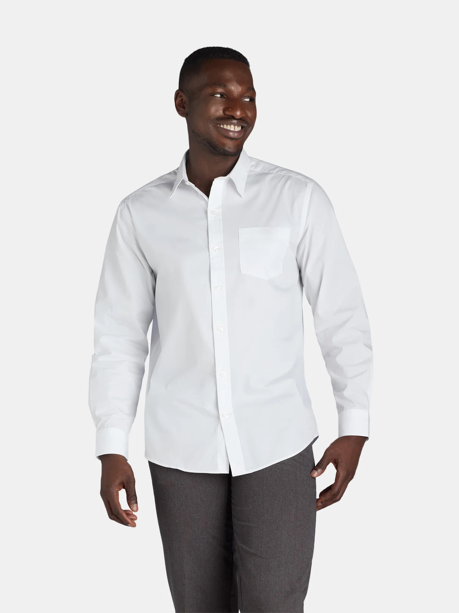 George Men's Dress Shirt with Long Sleeves, Sizes S-3XL | Walmart (US)