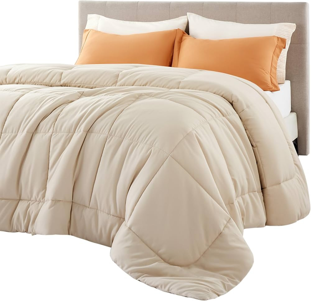 Bedsure Comforter Duvet Insert - Quilted Comforters Queen Size, All Season Duvet, Down Alternativ... | Amazon (US)