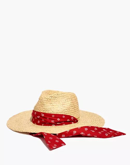 Scarf-Strap Straw Hat | Madewell