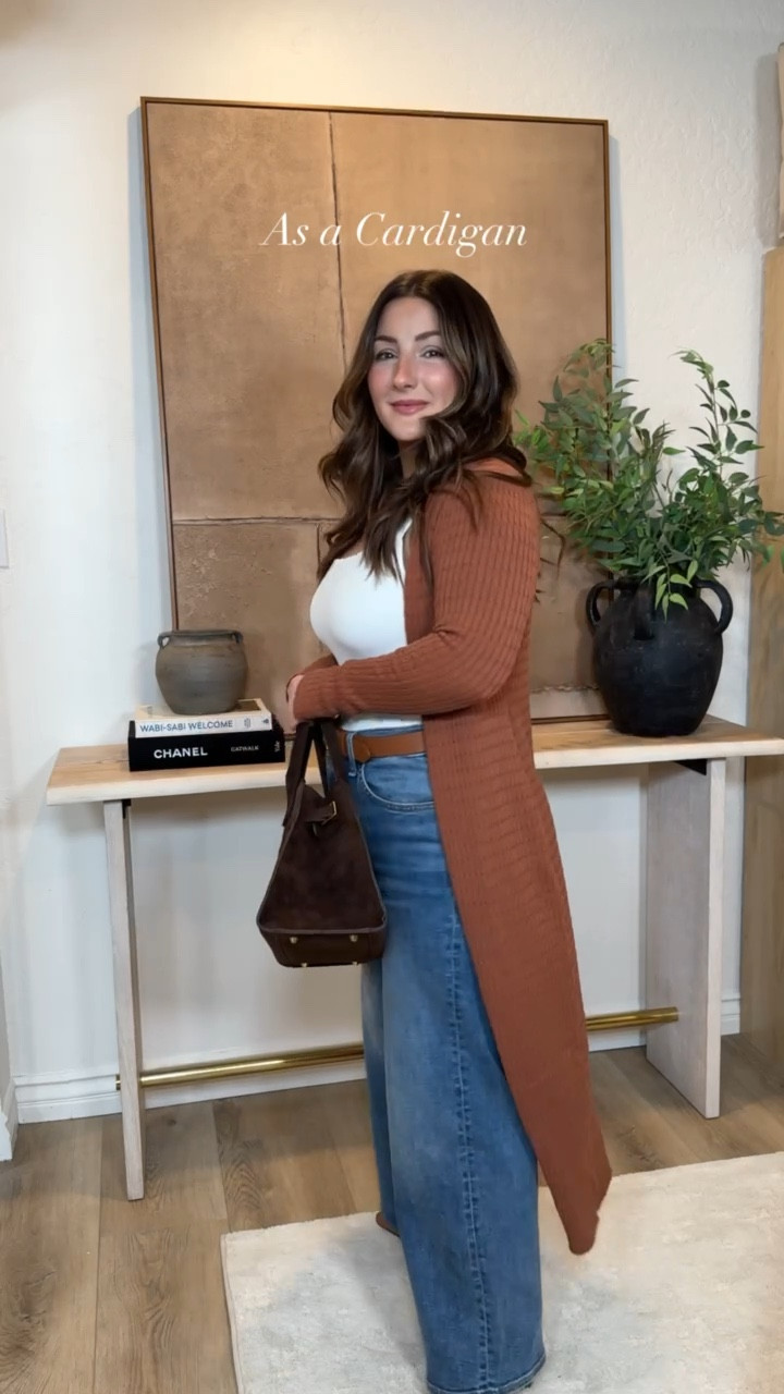 3 ways to wear a button down midi dress! 

 Midi dress size small 
White bodysuit size medium 
Jeans size 29 - if youre between sizes then size up! 

#cupshecrew #cupshe 
Petite fashion, postpartum outfits, what to wear this fall

#LTKSeasonal #LTKHoliday #LTKVideo