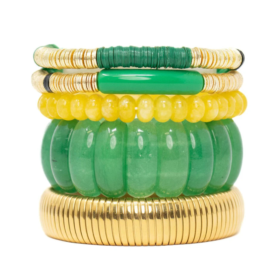 Green + Yellow Stack | Allie + Bess