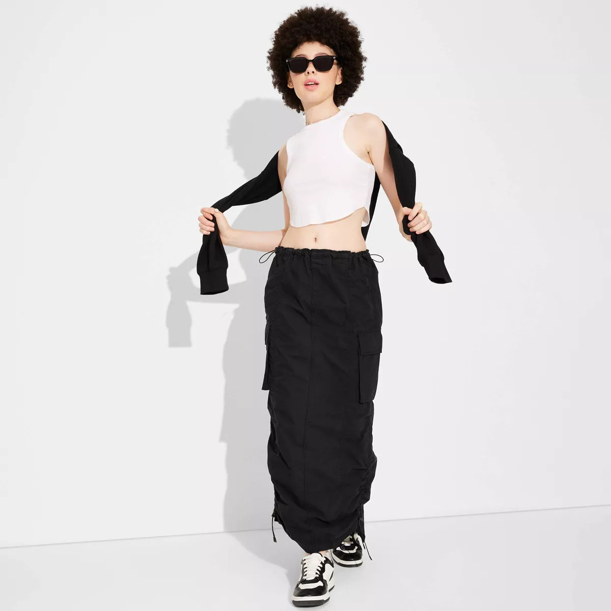 Women's Mid-Rise Parachute Maxi Skirt - Wild Fable™ | Target