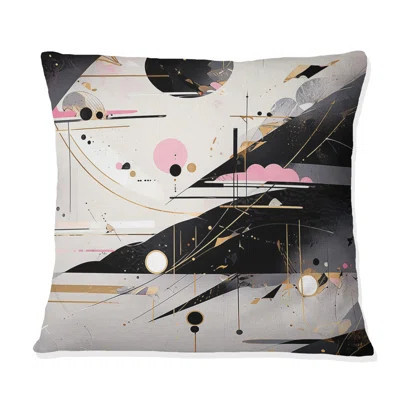 Pink Black Bold Stripes - Cubism Printed Throw Pillow | Wayfair North America