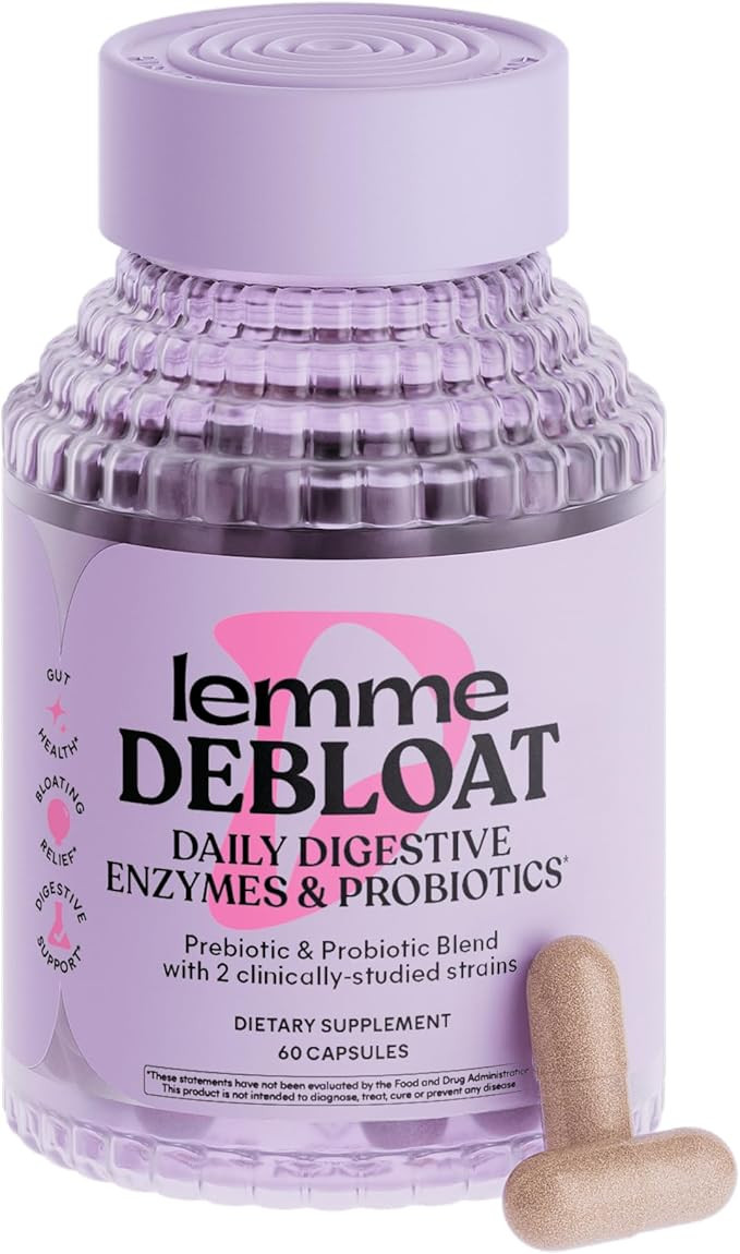 Debloat 3-in-1 Prebiotic, Probiotic & Digestive Enzyme Capsules for Bloating & Gas Relief - 2 Cli... | Amazon (US)