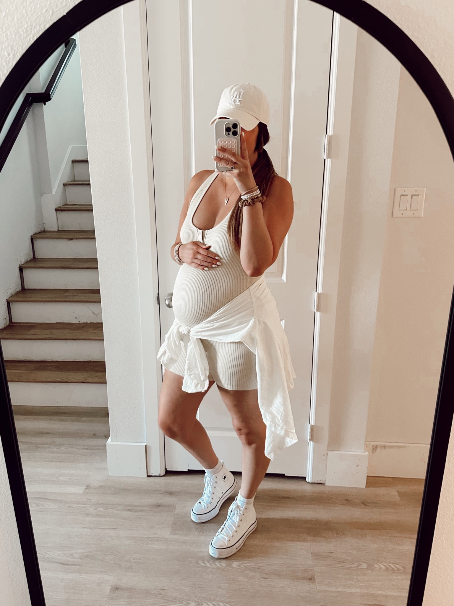 White spring romper from Target!