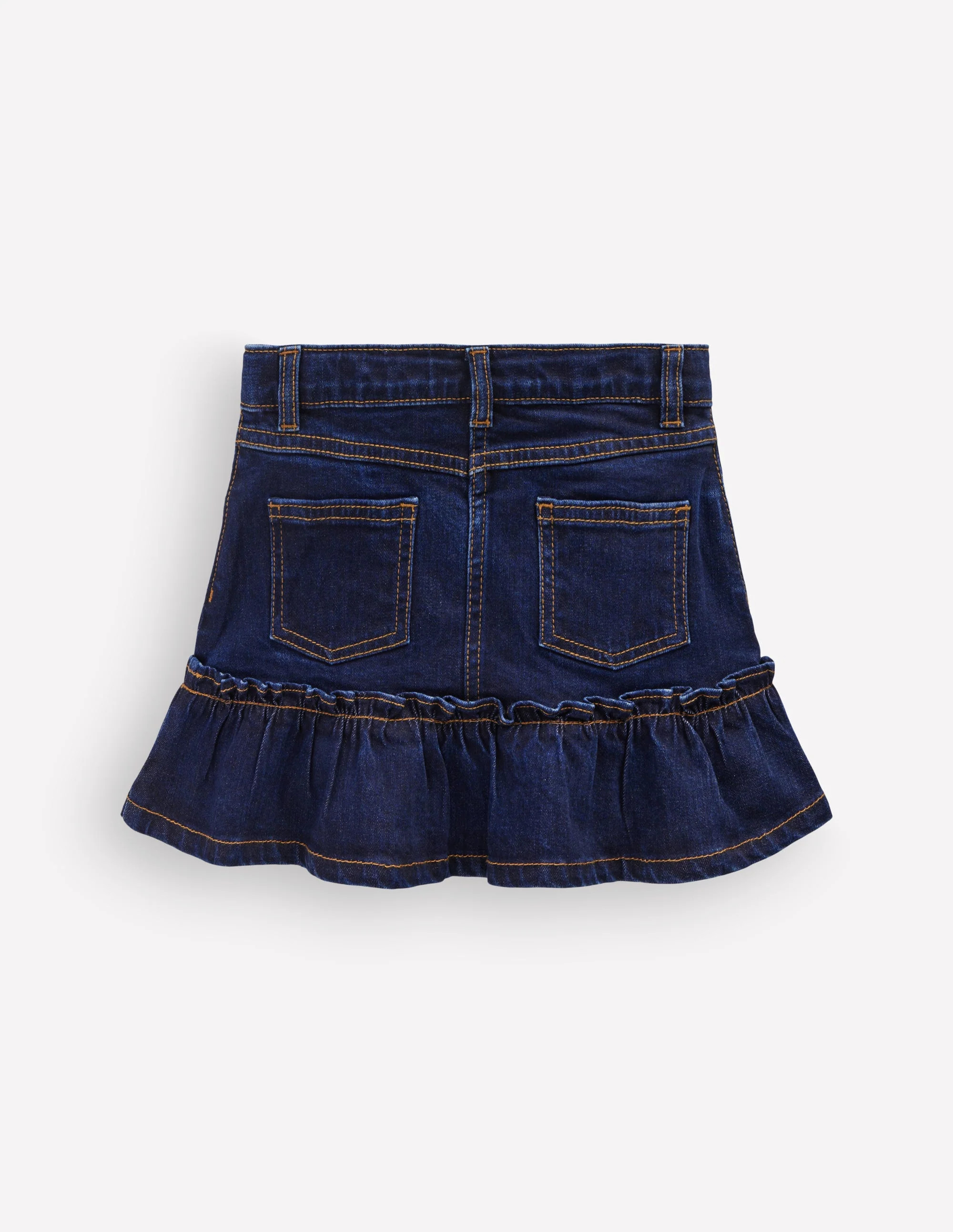 Frill Hem Denim Skirt-Dark Wash | Boden (US)