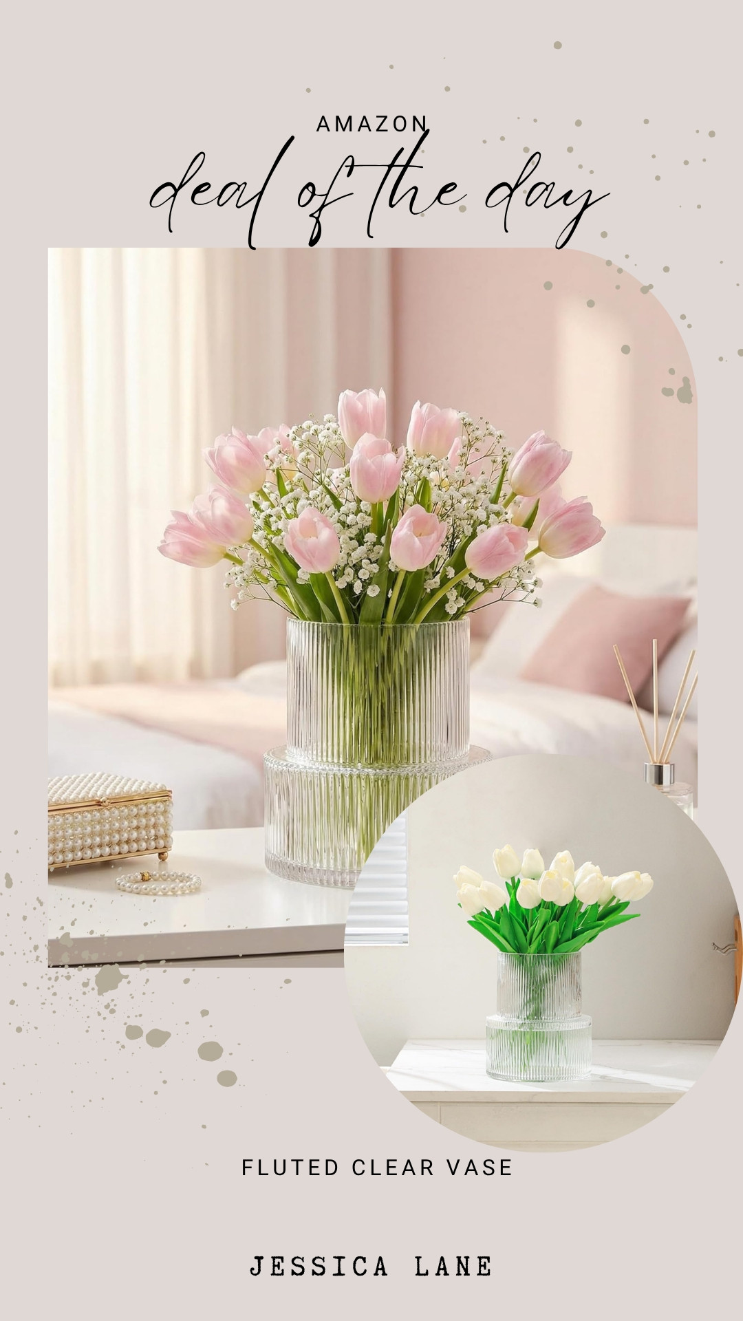 This fluted clear vase is a stunning way to display your favorite floral arrangements. The unique texture adds a sophisticated touch to your tabletop or vanity.
#homedecor #floraldesign #amazonfinds #interiordesign 

 #LTKSeasonal #LTKHome #LTKSaleAlert
