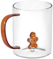 Holiday Peekaboo Mug, Seasonal Winter Borosilicate Glass Cute Coffee Cup Tea Milk Juice Transpare... | Amazon (CA)