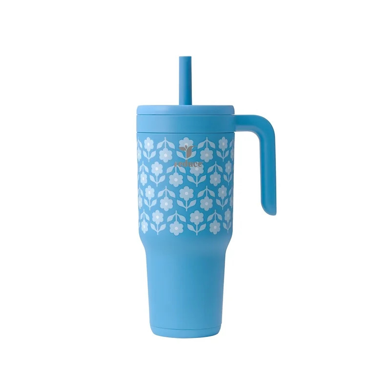 Reduce Chiller 34oz Spill-Proof Tumbler with Handle, Blue Blossom | Walmart (US)