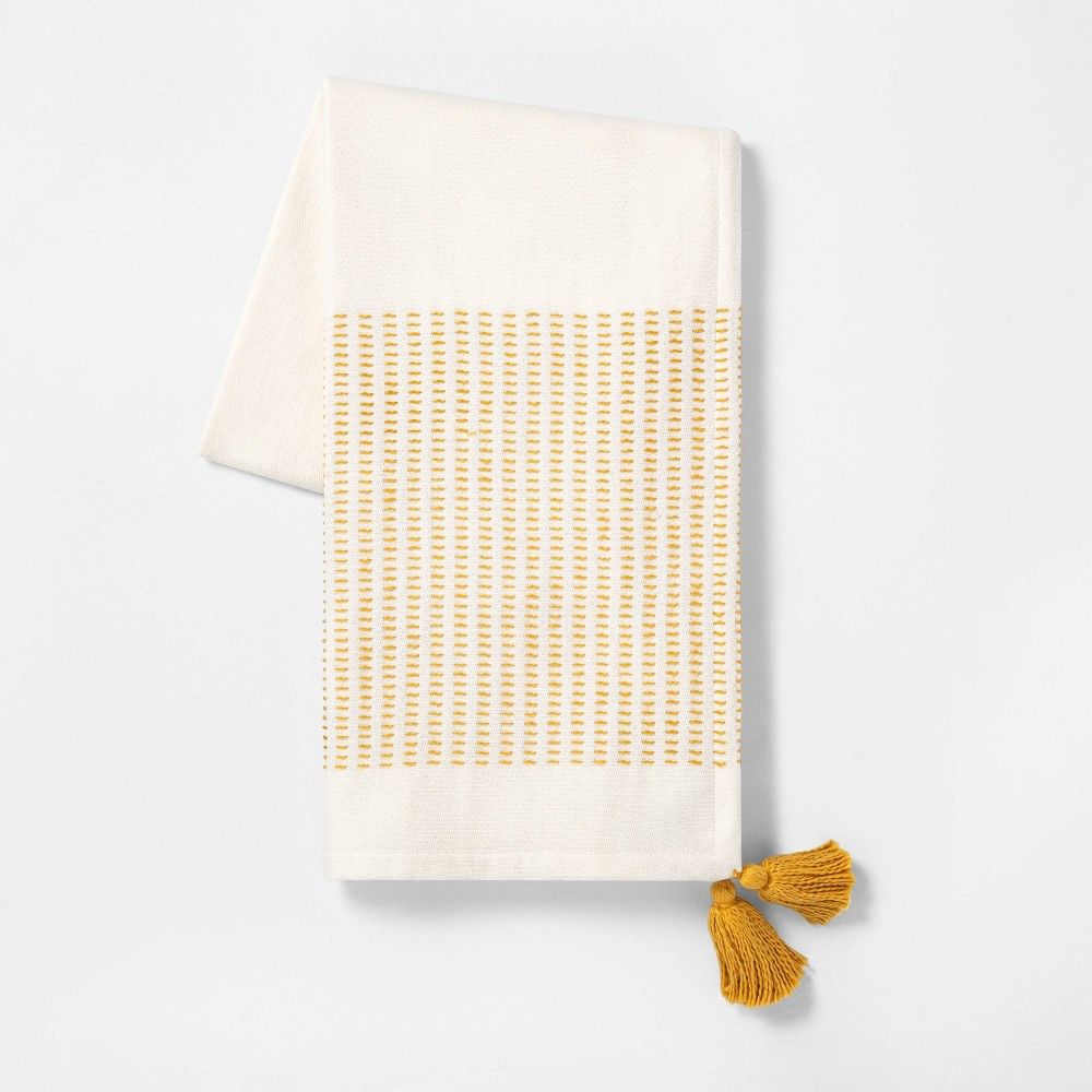 Stripe Throw Blanket Cream/Gold - Hearth & Hand with Magnolia | Target