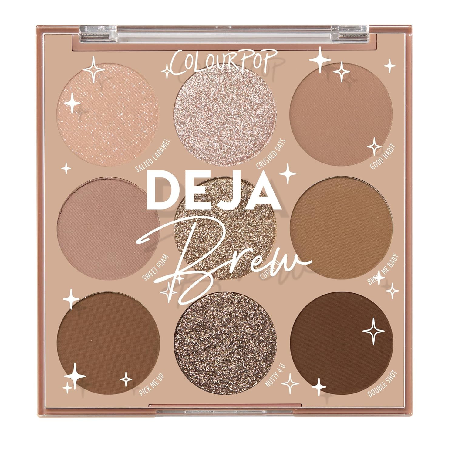 ColourPop Deja Brew Eyeshadow Palette - Cool-Toned Nude Eye Makeup Palette with Matte, Metallic and Matte Sparkle Finishes - High-Pigment Eye Makeup with a Long-Wearing Formula (0.3 oz) | Amazon (US)