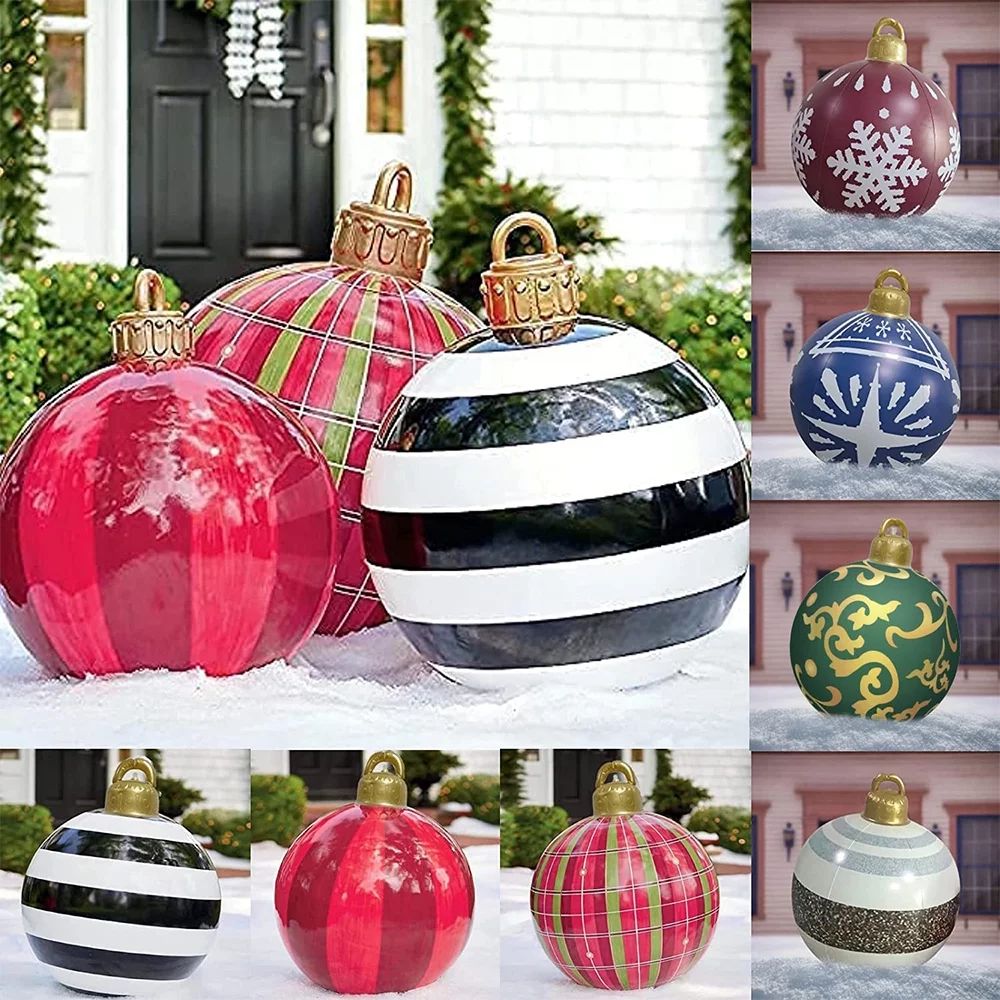 Outdoor Christmas Inflatable Ball, Inflatable Christmas Decorations for The Yard, Giant Christmas... | Walmart (US)