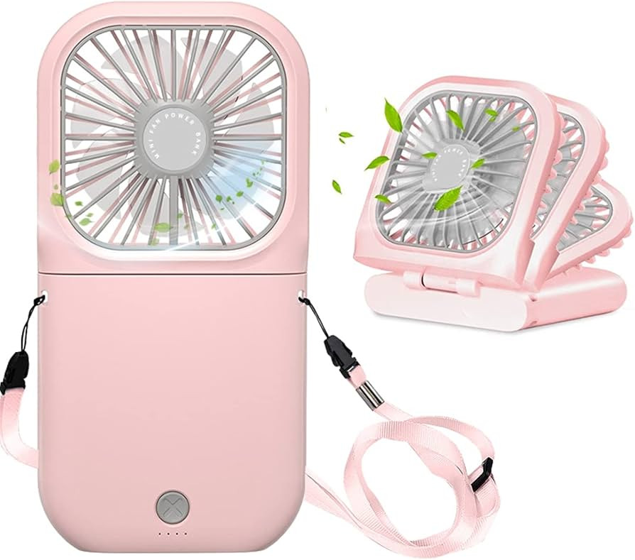 Portable Neck Fan Mini Quiet Handheld Personal Foldable USB Rechargeable Fan Operated for Home Of... | Amazon (US)