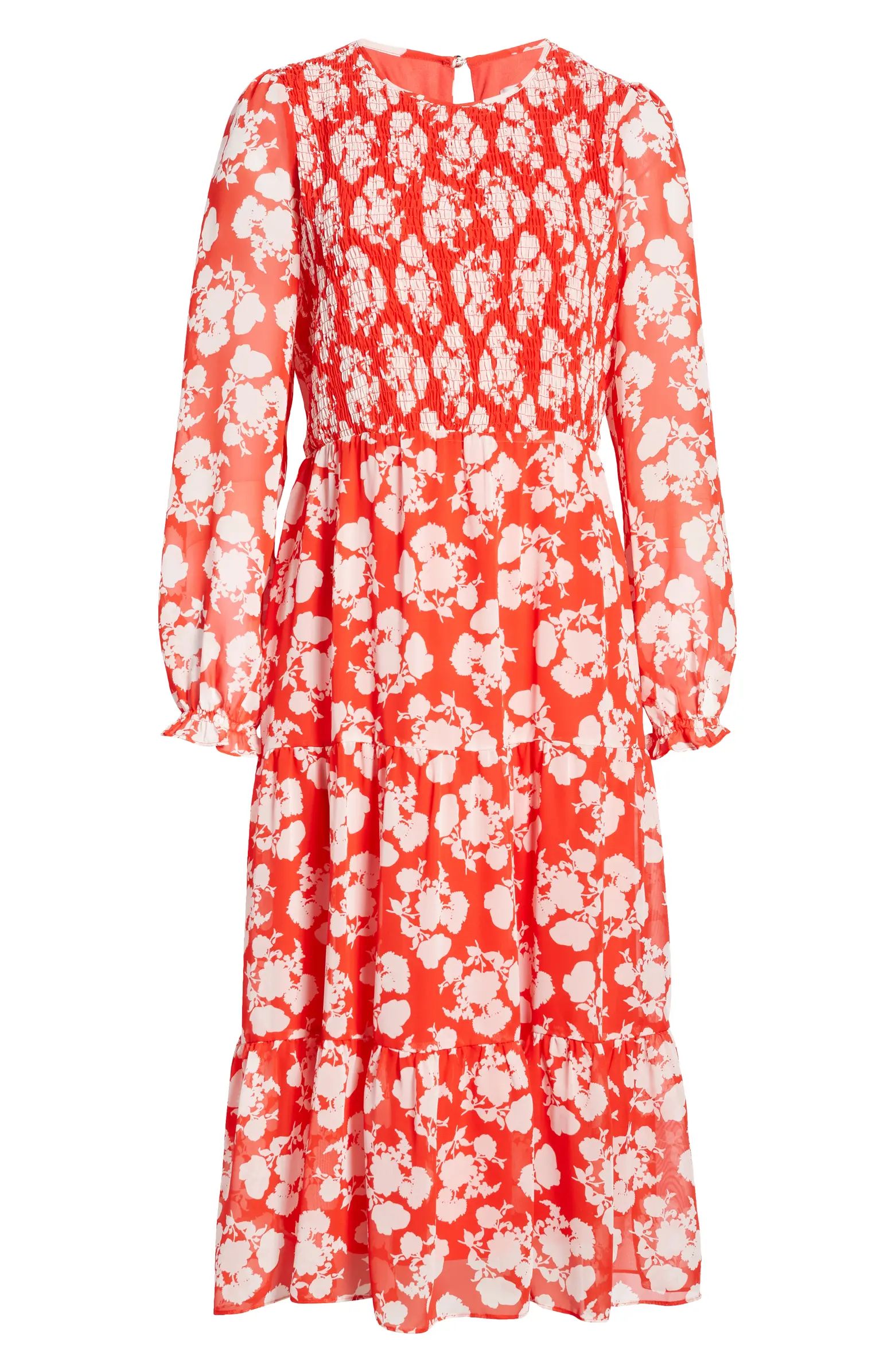 Julia Jordan Floral Smocked Long Sleeve Midi Dress | Nordstrom | Nordstrom