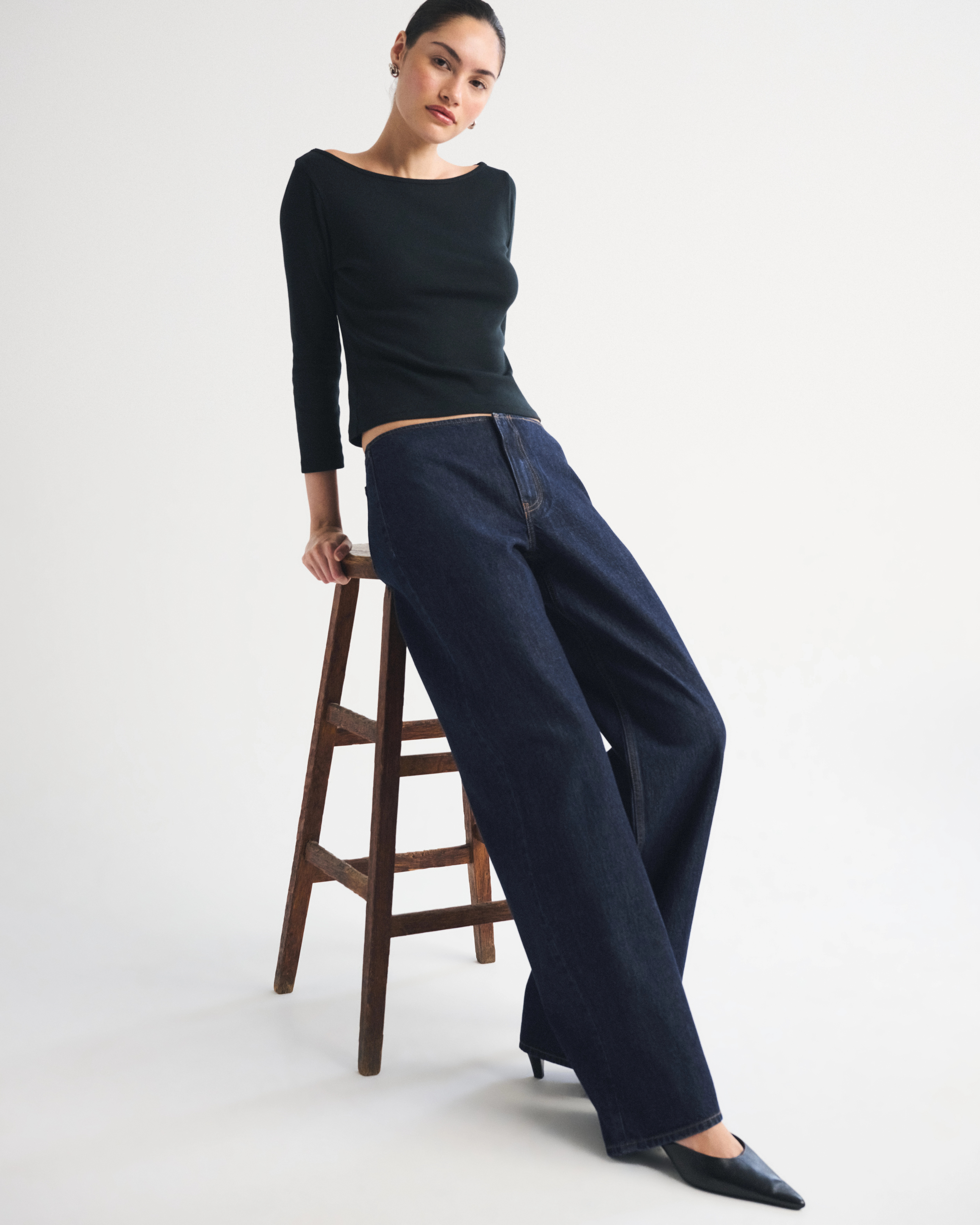Clean Waist Low Rise Ultra Loose Jean | Abercrombie & Fitch (US)