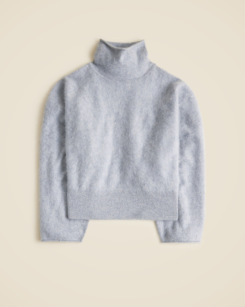 Wide-sleeve brushed cashmere turtleneck sweater | J. Crew US