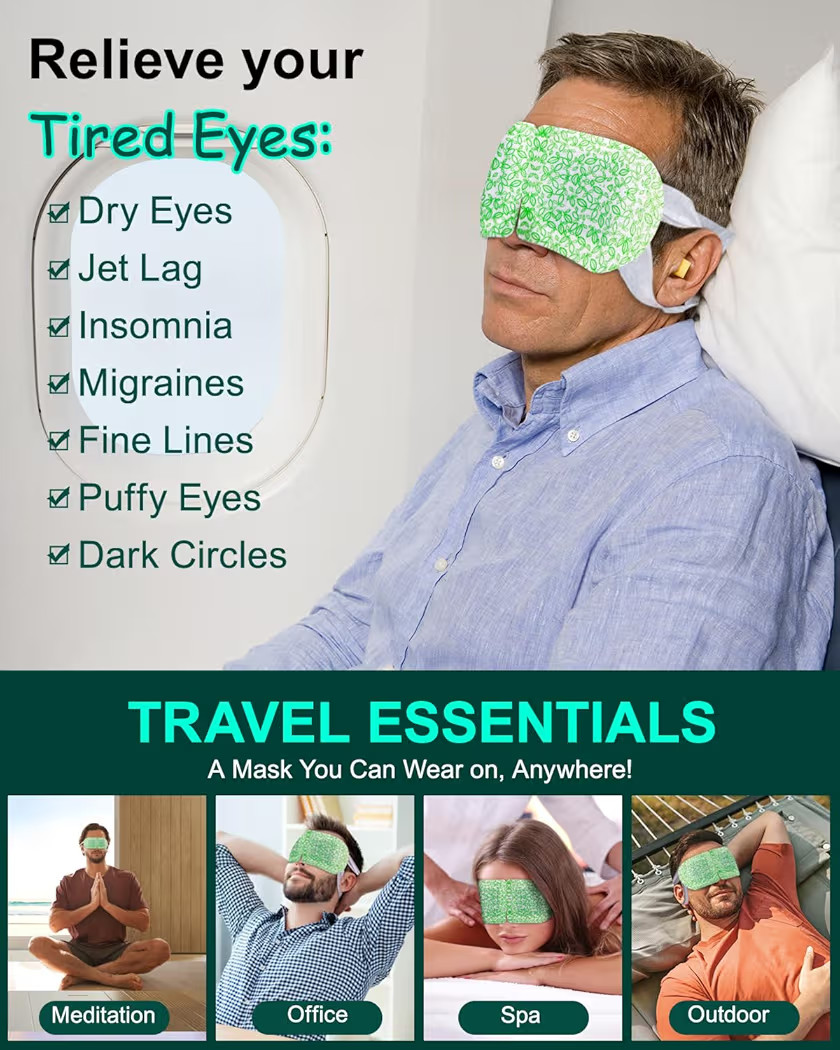 16 Packs Steam Eye Masks for Dry Eyes, Self Heating Warm Compress for Eyes Fatigue & Puffiness Re... | Amazon (US)