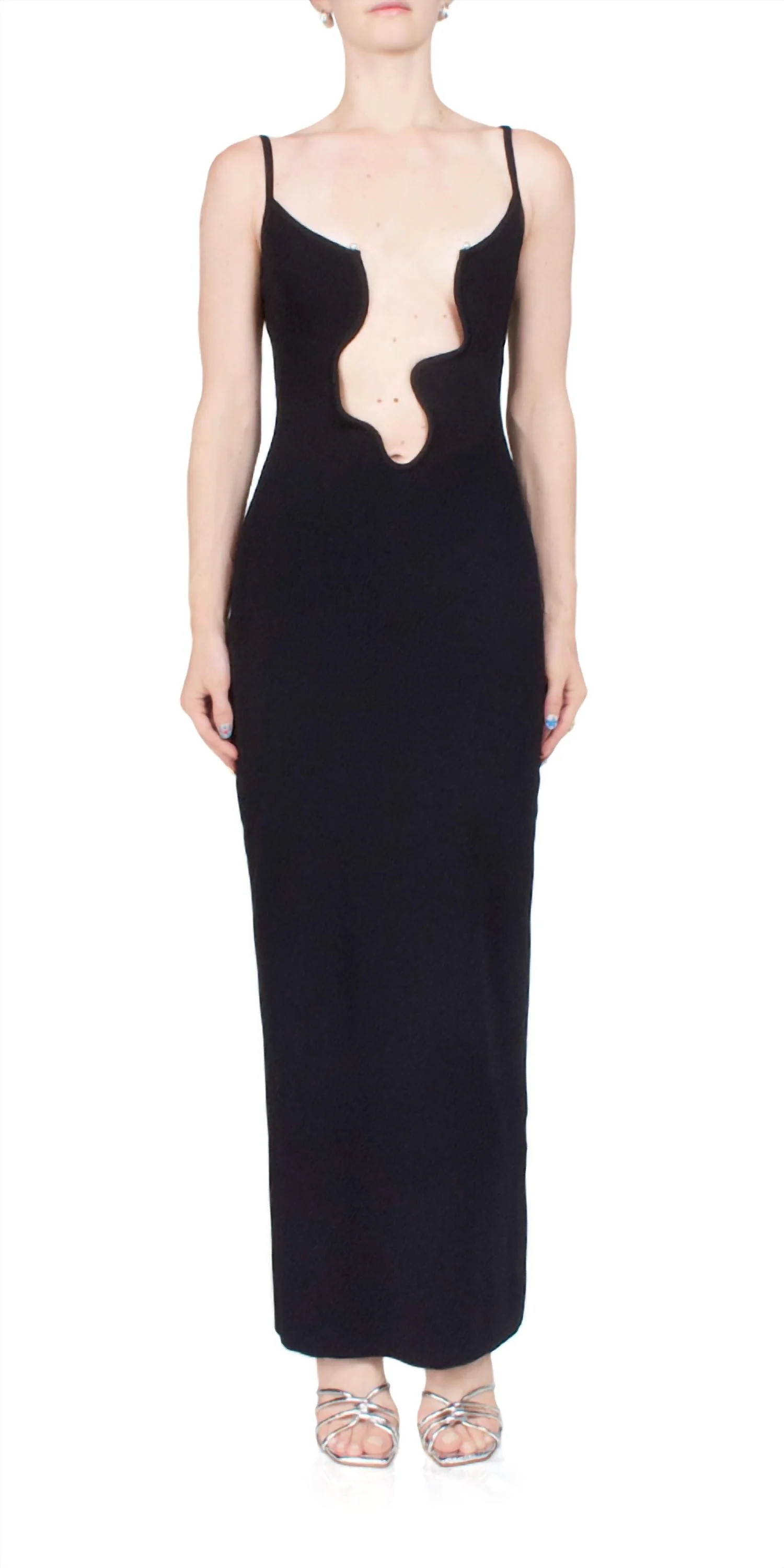 Salacia Wire Column Dress In Black | Shop Simon