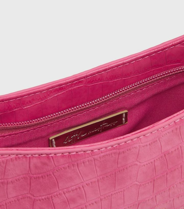 Little Mistress Pink Faux Croc Chunky Chain Shoulder Bag
						
						Add to Saved Items
						Re... | New Look (UK)