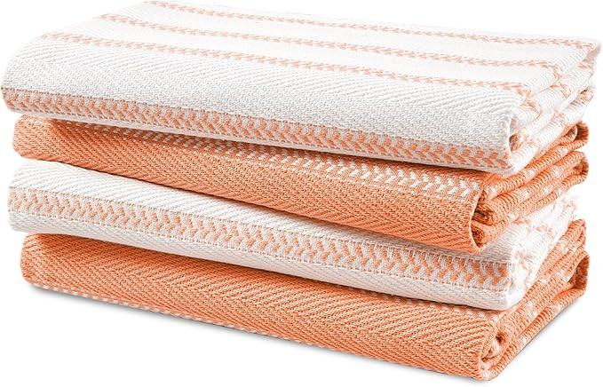 LANE LINEN Kitchen Towels Set - Pack of 4 Cotton Dish Towels for Drying Dishes, 18”x 28”,Abso... | Amazon (US)