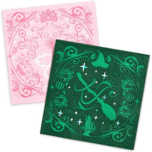 xo, Fetti Pink + Green Witch Paper Napkins | 3-ply, 24 pcs | Wizard Bachelorette, Magical Birthda... | Amazon (US)