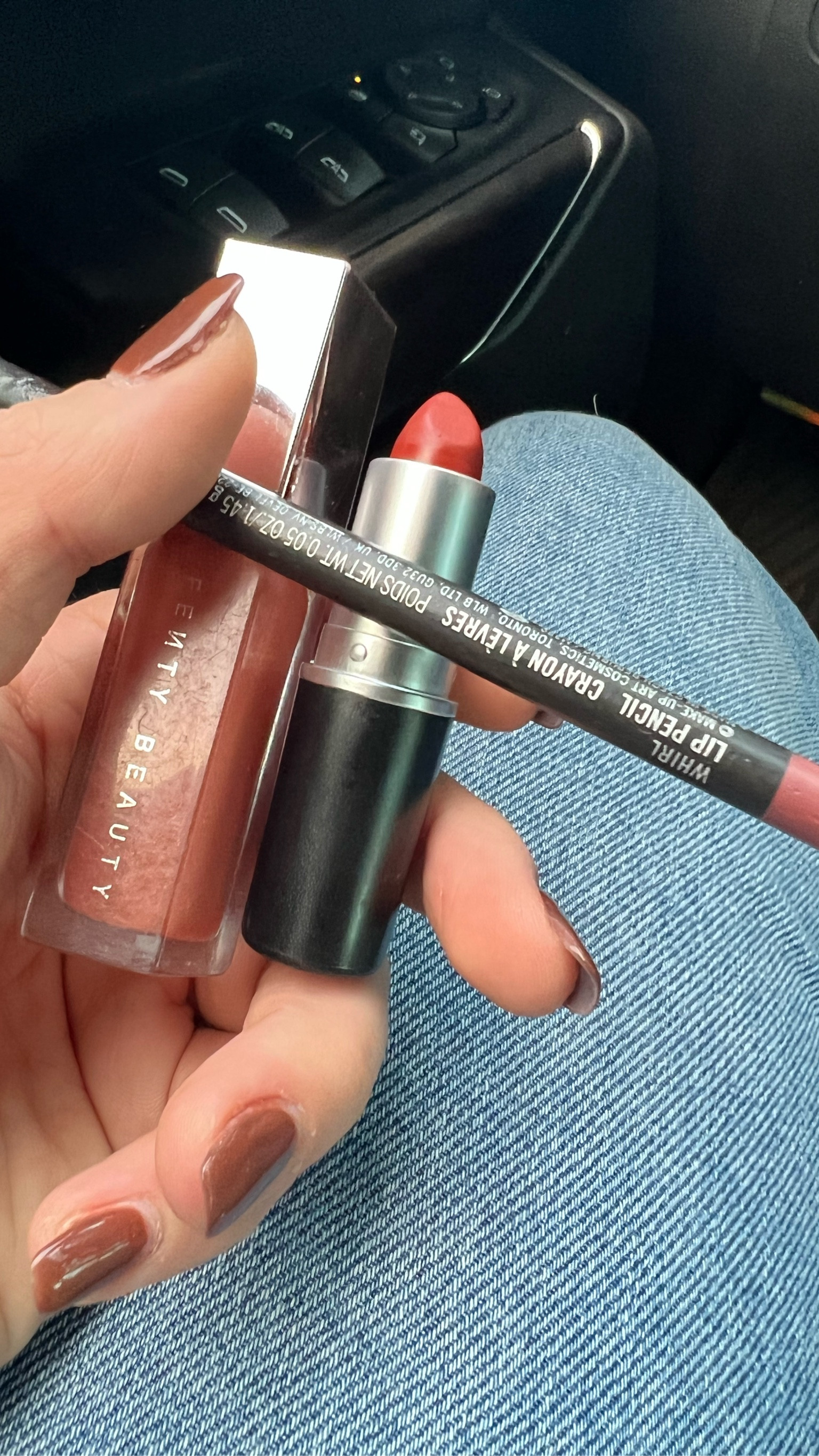 Pretty holiday lip combo 

Mac cosmetics whirl lip liner 
Mac cosmetics lipstick Marrakech 
Fenty lip gloss 

#LTKHoliday #LTKsalealert #LTKbeauty