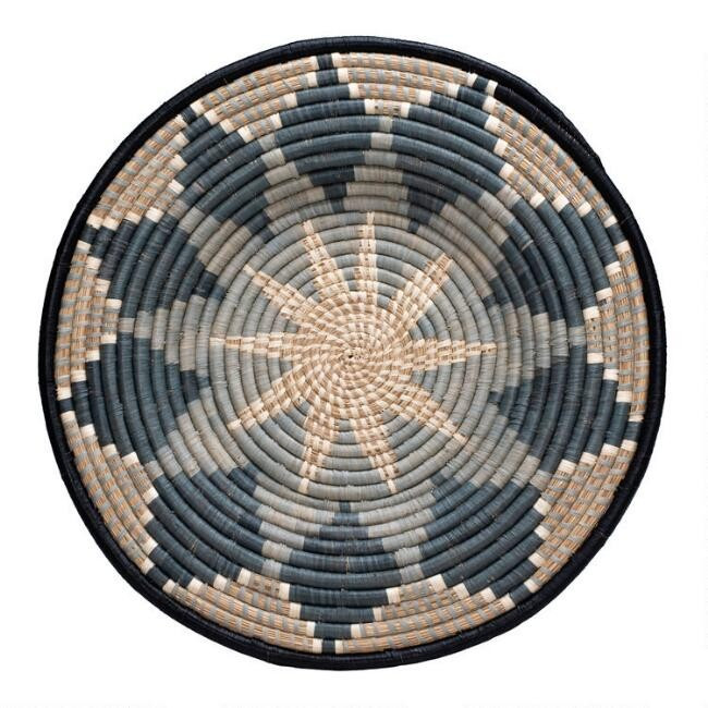All Across Africa Dark Blue Woven Disc Wall Decor | World Market