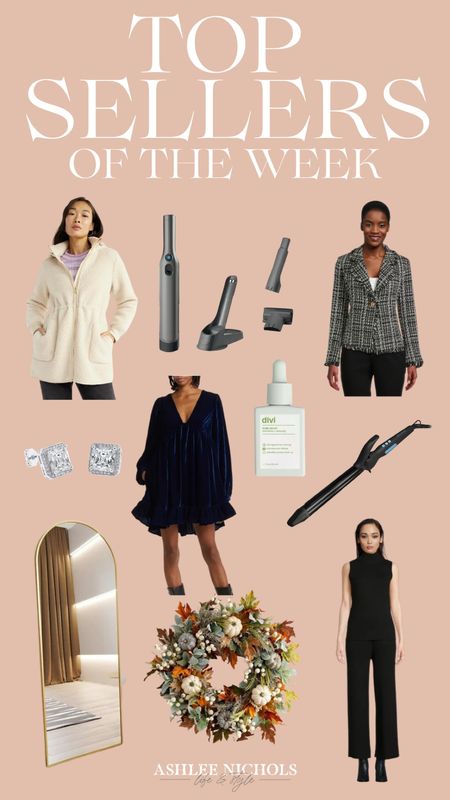 Top Sellers of the week!
Shark WANDVAC Cord-free Handheld Vacuum
Cate & Chloe Norah 18K White Gold CZ Stud Earrings
Time and Tru Women’s Faux Sherpa Jacket with Hood - small
Bioionic Long Barrel Styler 1”
17.7” Fall Wreath for Front Door
Time and Tru Women’s Mock Neck Top and Wide Leg Pant Set - xsmall
Divi Scalp Serum
Estella Long Sleeve Velvet Minidress - xsmall
BEAUTYPEAK Arched Full Length floor Mirror 64”x21.1”
Attitude Unknown Women’s Fancy Tweed Structured Blazer - xsmall

#LTKstyletip #LTKfindsunder100 #LTKfindsunder50