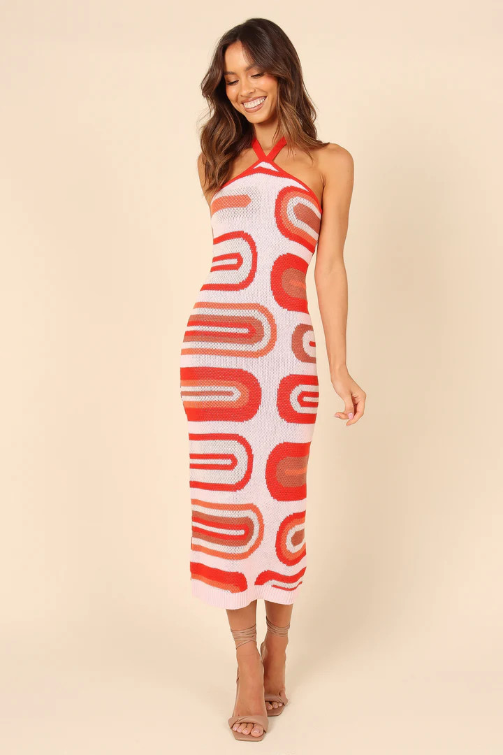 Ximeno Knit Halter Dress - Red | Petal & Pup (US)