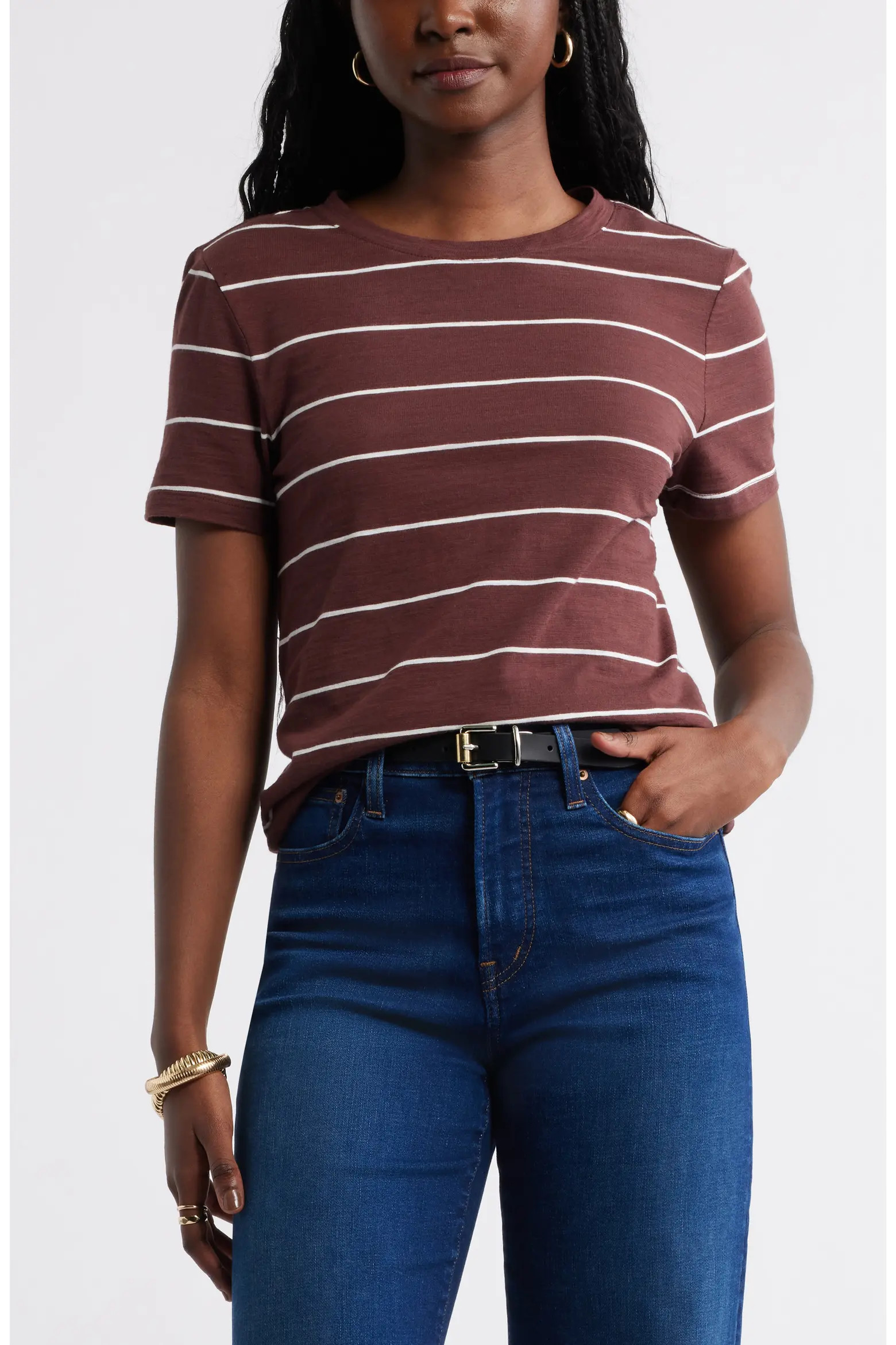 Cotton Blend Crewneck T-Shirt (Women) | Nordstrom | Nordstrom