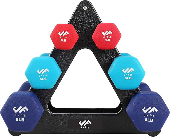JFIT Dumbbell Hand Weight Pairs and Sets – Neoprene and Vinyl Dumbbell Pairs Options or 7 Neopr... | Amazon (US)