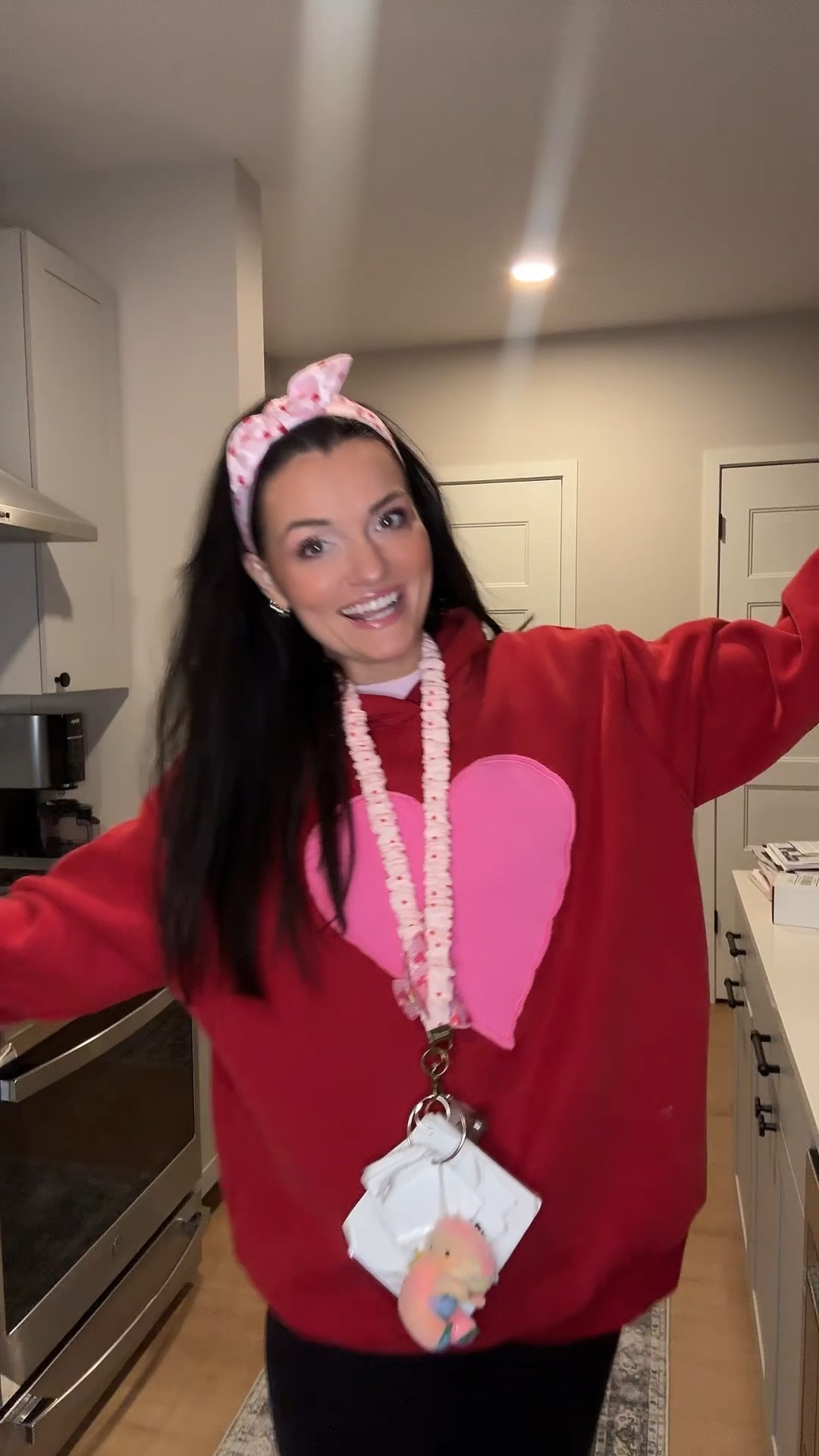 Friday outfit ❤️💗🫶 I am OBSESSED with this hoodie!!!! So cozy 🥹 Wearing a size medium for an oversized fit!!!

#LTKWorkwear #LTKValentine