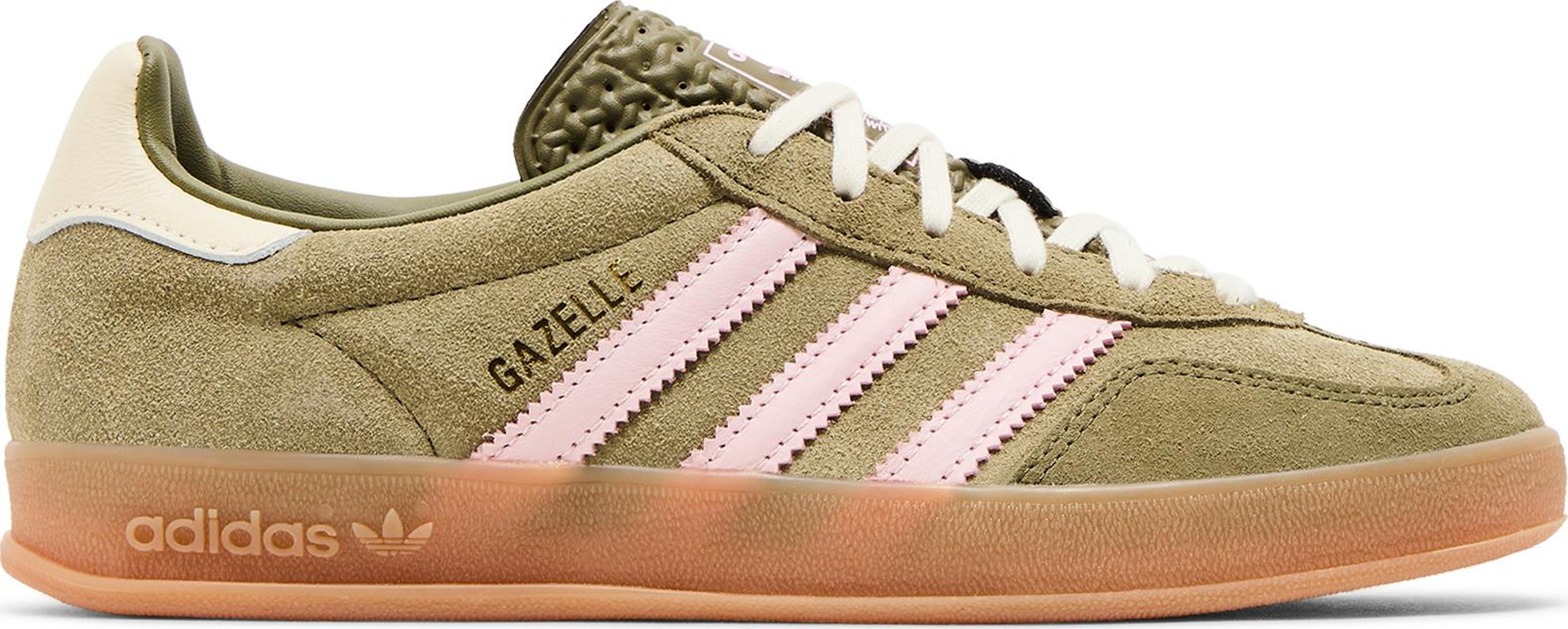 Wmns Gazelle Indoor 'Focus Olive Clear Pink' | GOAT