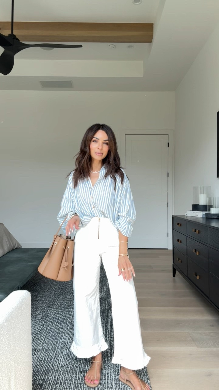 Anthropologie has some of the best basics for summer! I love the ruffle detail on these pants and the style of the button down is so elevated. I’m wearing size 24 Petite in the pants 🤍 Use code NASREEN20 for 20% off a $100 purchase! @Anthropologie

#LTKootd #LTKSaleAlert #LTKPetite
