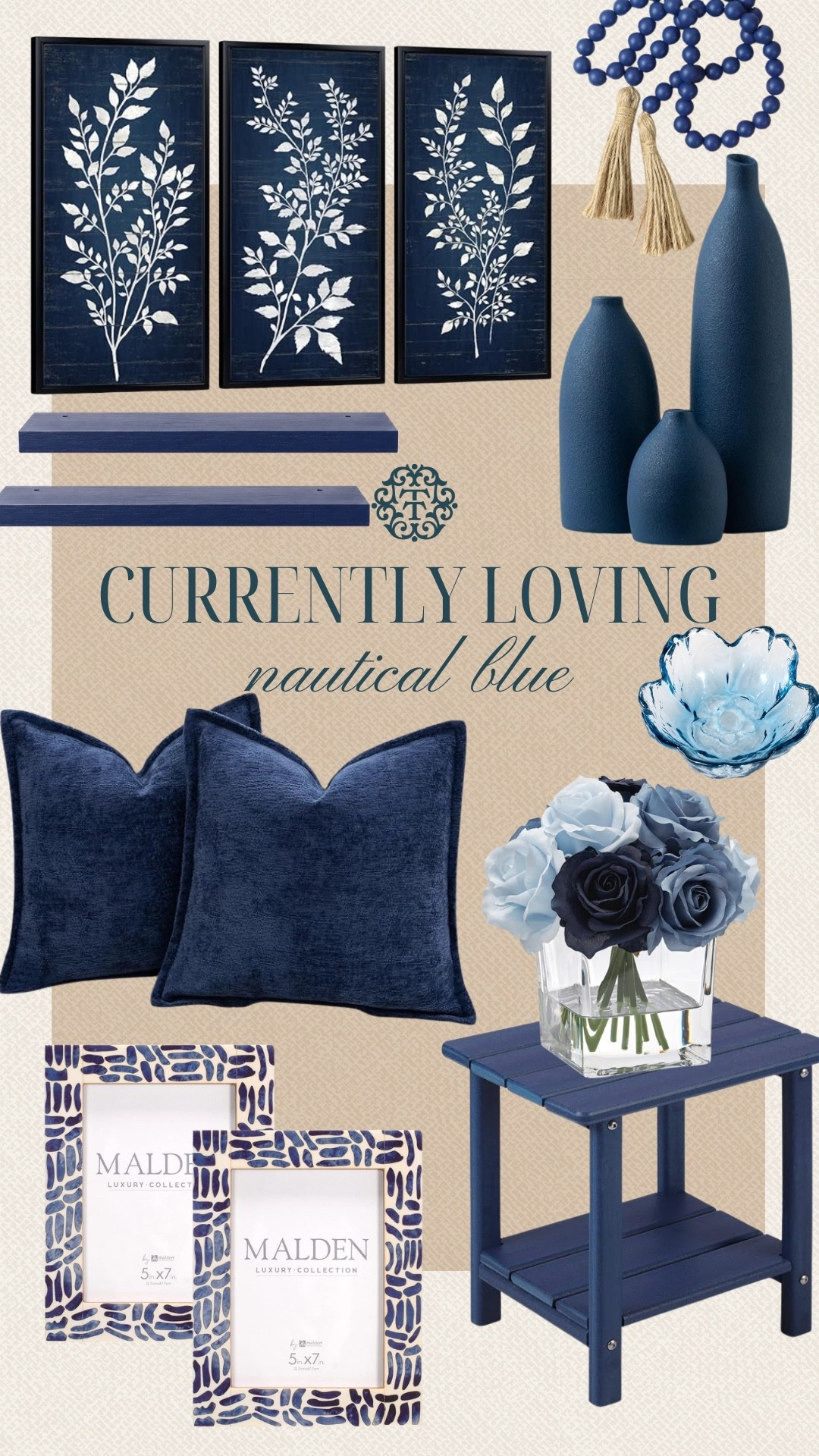 Nautical blue is having a moment over here. From the framed prints to the pillows and little decor accents, this shade adds color without taking over the whole space. It’s an easy way to make a room feel a little more collected and lived in. 

 #LTKSeasonal #LTKOver40 #LTKHome