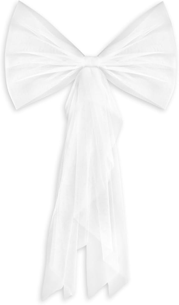 xo, Fetti Bachelorette Bikini Bow White Tulle | Bach Pool Party Bathing Suit Accessory, Bridal Sh... | Amazon (US)