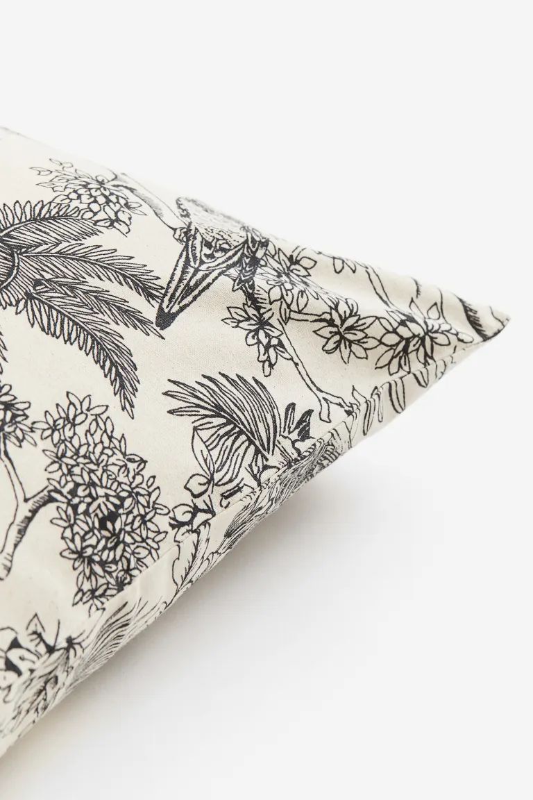 Patterned Cushion Cover - White/patterned - Home All | H&M US | H&M (US + CA)