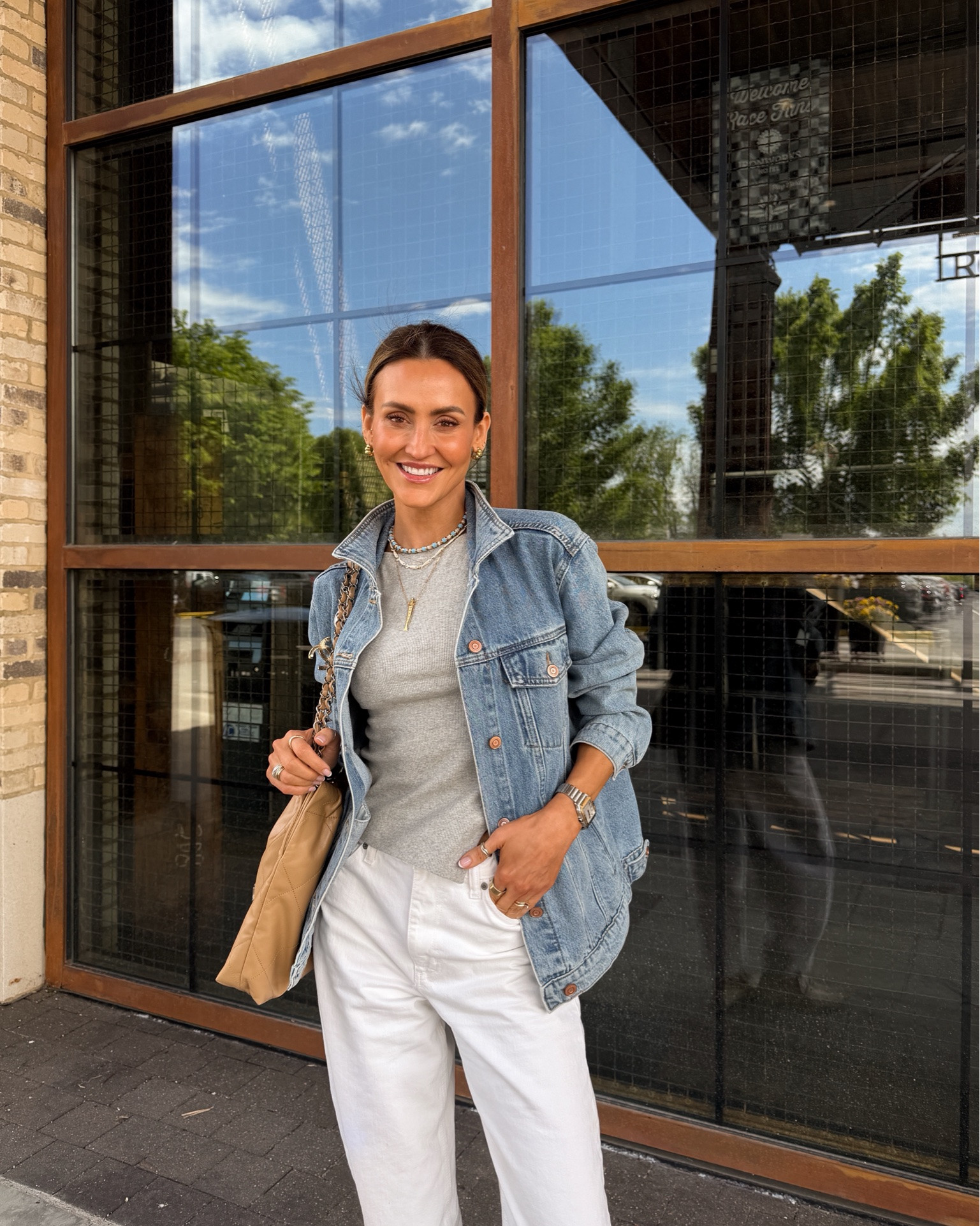 What I ended up wearing (because I realized I had to run errands and heels weren’t a wise option!) Zara jeans 25, oversized denim jacket small, top xs

#LTKootd #LTKSeasonal #LTKmomlife