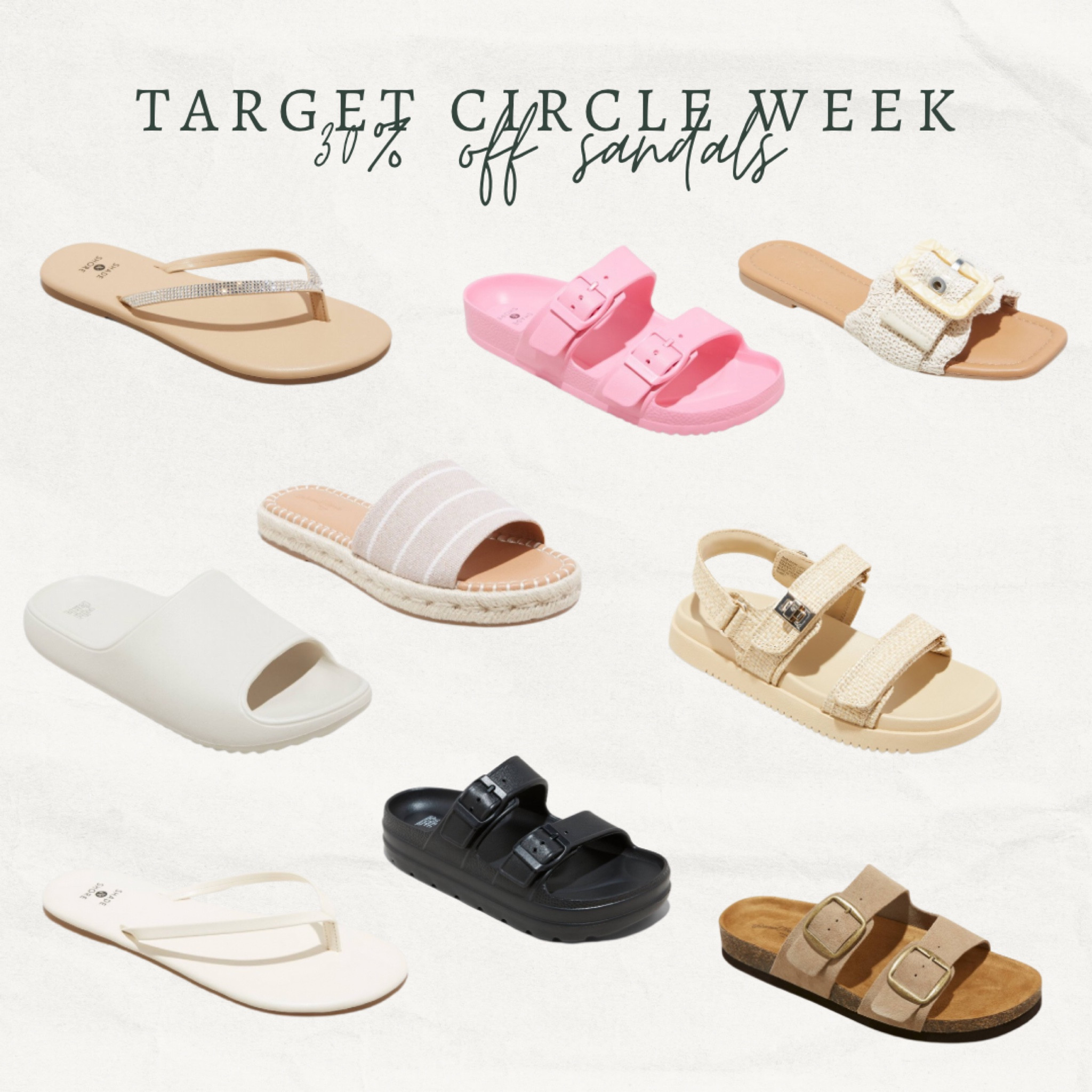 Target circle week 30% off sandals! 🎉

#LTKsalealert #LTKshoecrush #LTKfindsunder50