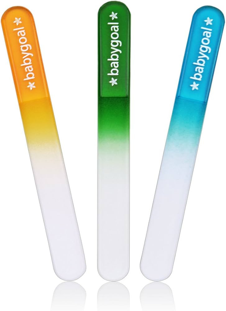 Babygoal Baby Nail Files 3 Pack,Newborn Nail Files with a Pouch,Genuine Czech Float Glass, Gift f... | Amazon (US)