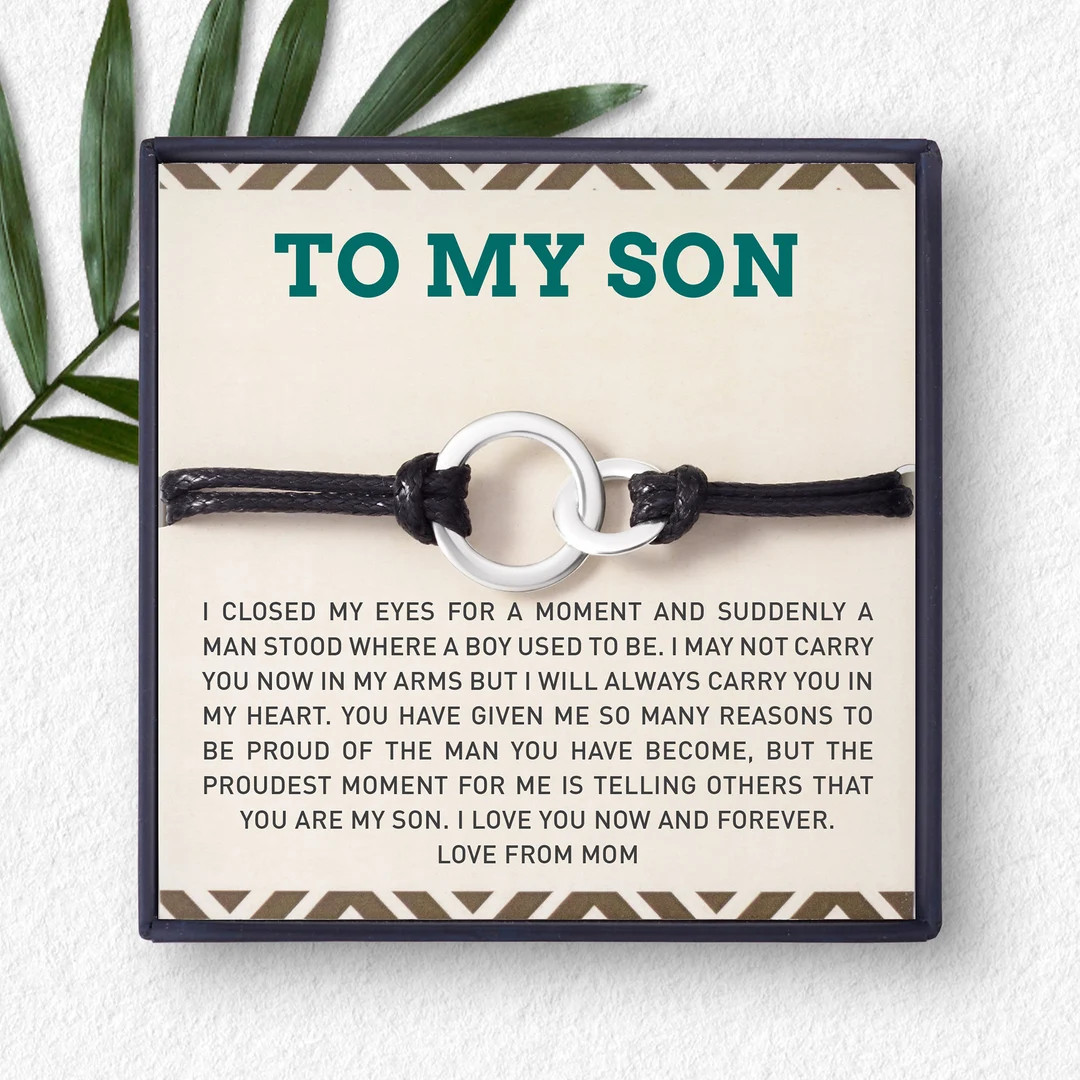 Son Gift From Mom, Son Bracelet, Graduation Gift for Son, Son Graduation Bracelet, to My Son Gift... | Etsy (US)