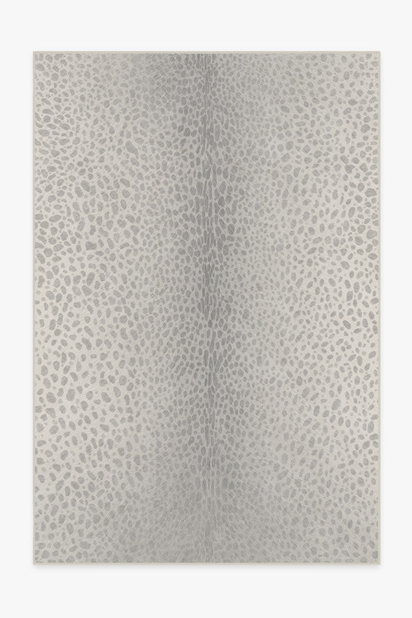 White Cheetah Faux Hide Rug | Ruggable
