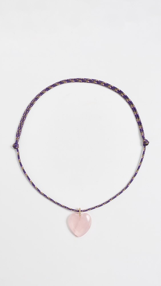 Rose Quartz Heart Paracord Necklace | Shopbop